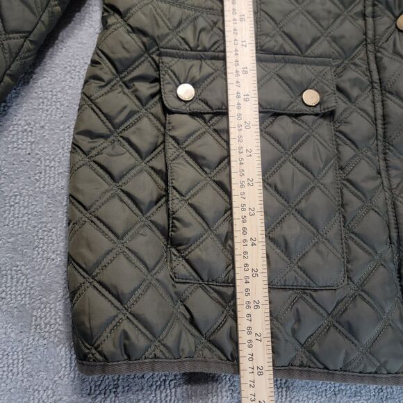 Lucky Brand Womens XL  Jacket Diamond Quilted Modern Barn Lined Green Coat - Picture 8 of 11